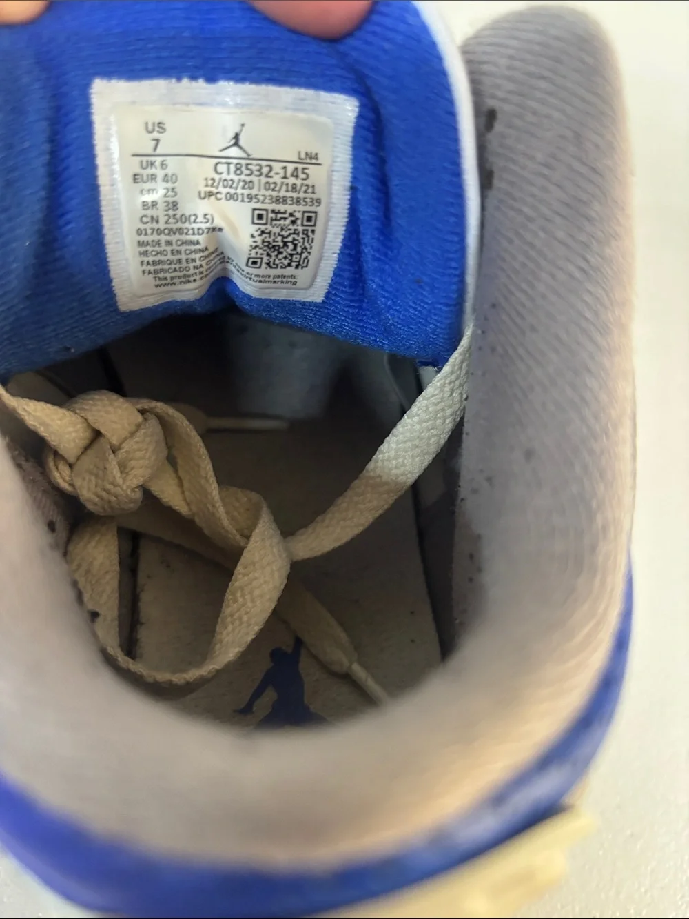 Jordan Men’s Sneakers - White / Royal Blue / Black